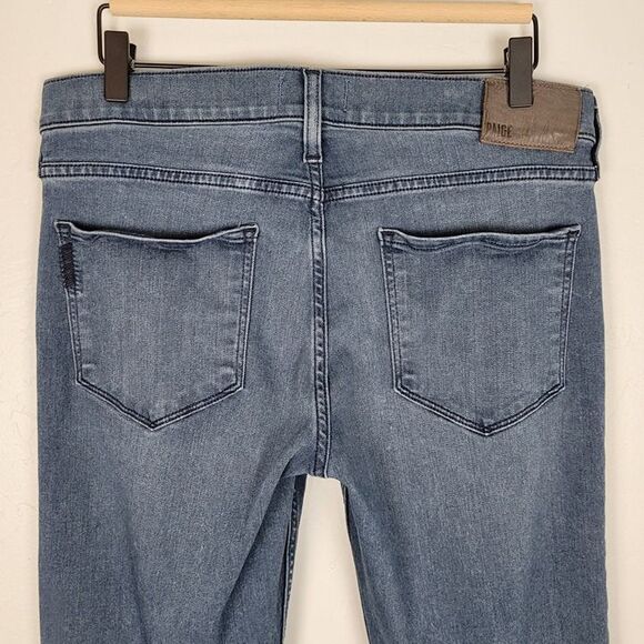 Paige Size 30x32 Federal Slim Straight Jeans Stretch Lopez Blue - Picture 6 of 12